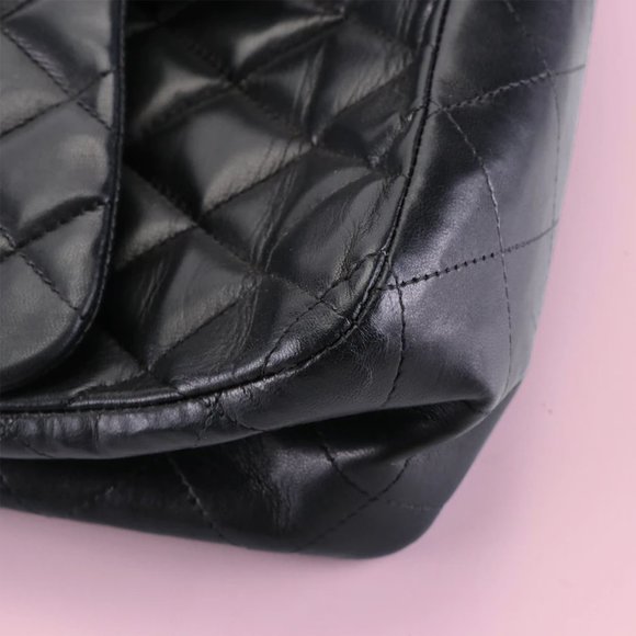 Chanel Black Quilted Lambskin Jumbo Single Flap Bag - Picture 7 of 7